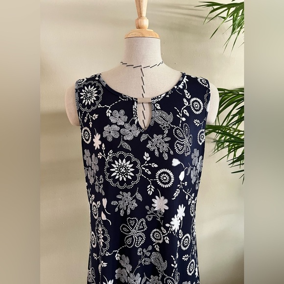 Espresso Navy & White Floral Maxi Dress - Size L - Picture 6 of 10